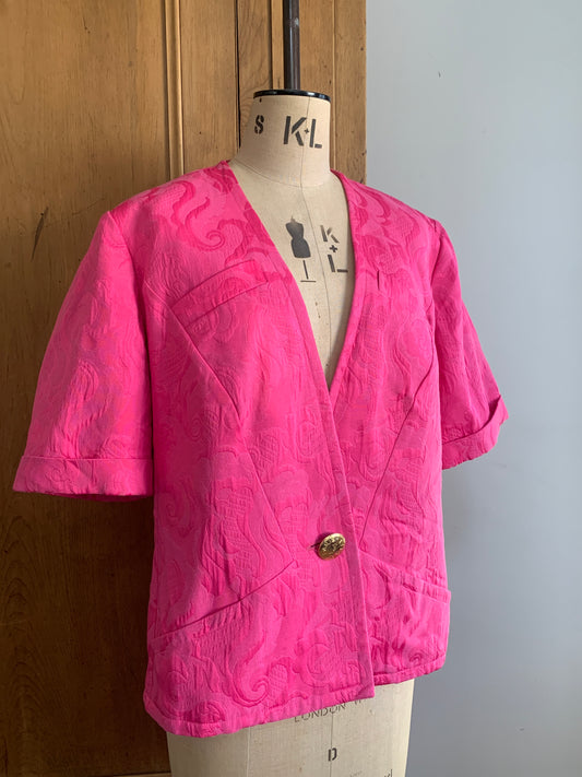 2 The French Finds Collection: Vintage French WEILL Paris Barbie Pink Jacquard Jacket