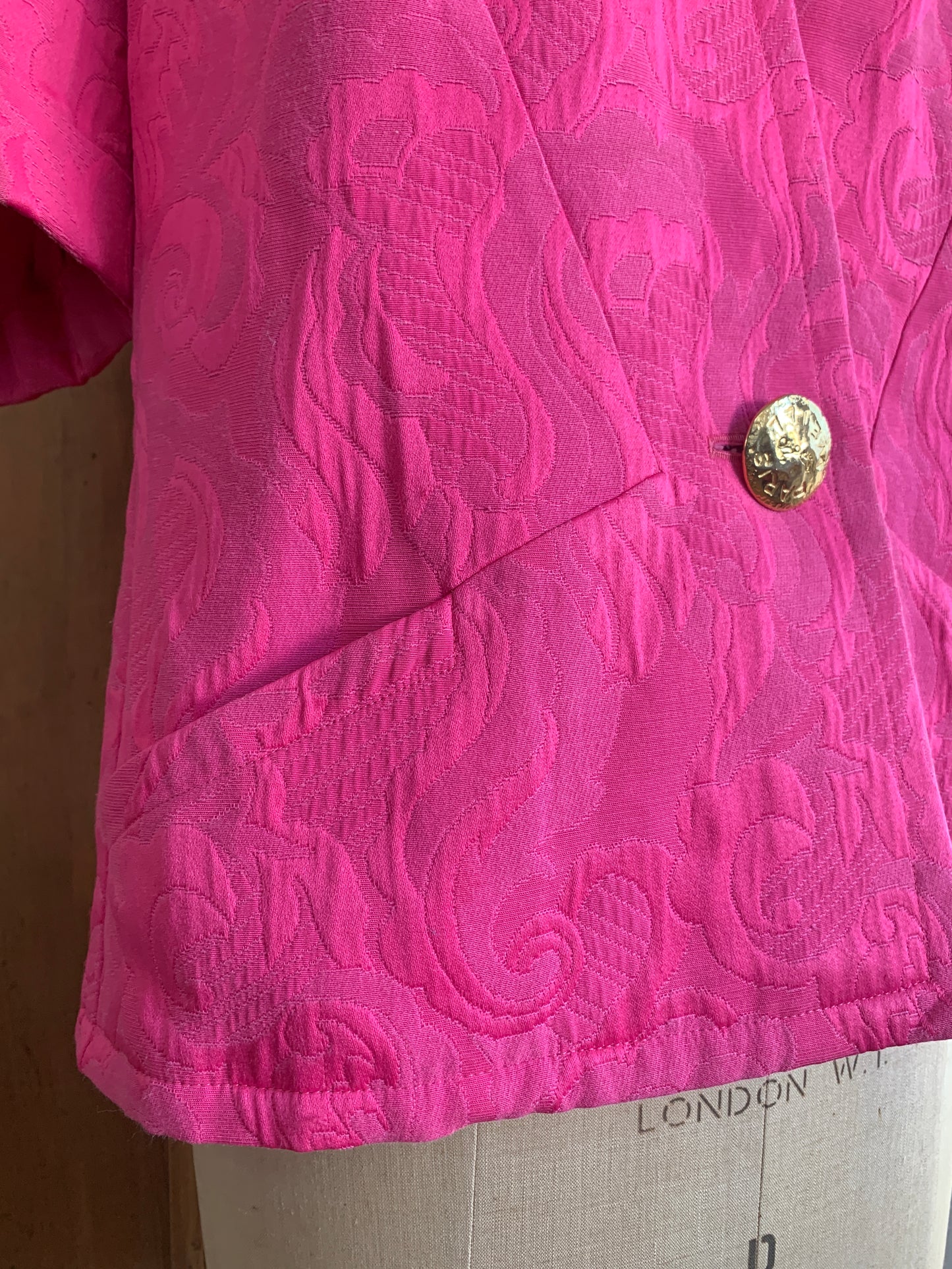 2 The French Finds Collection: Vintage French WEILL Paris Barbie Pink Jacquard Jacket