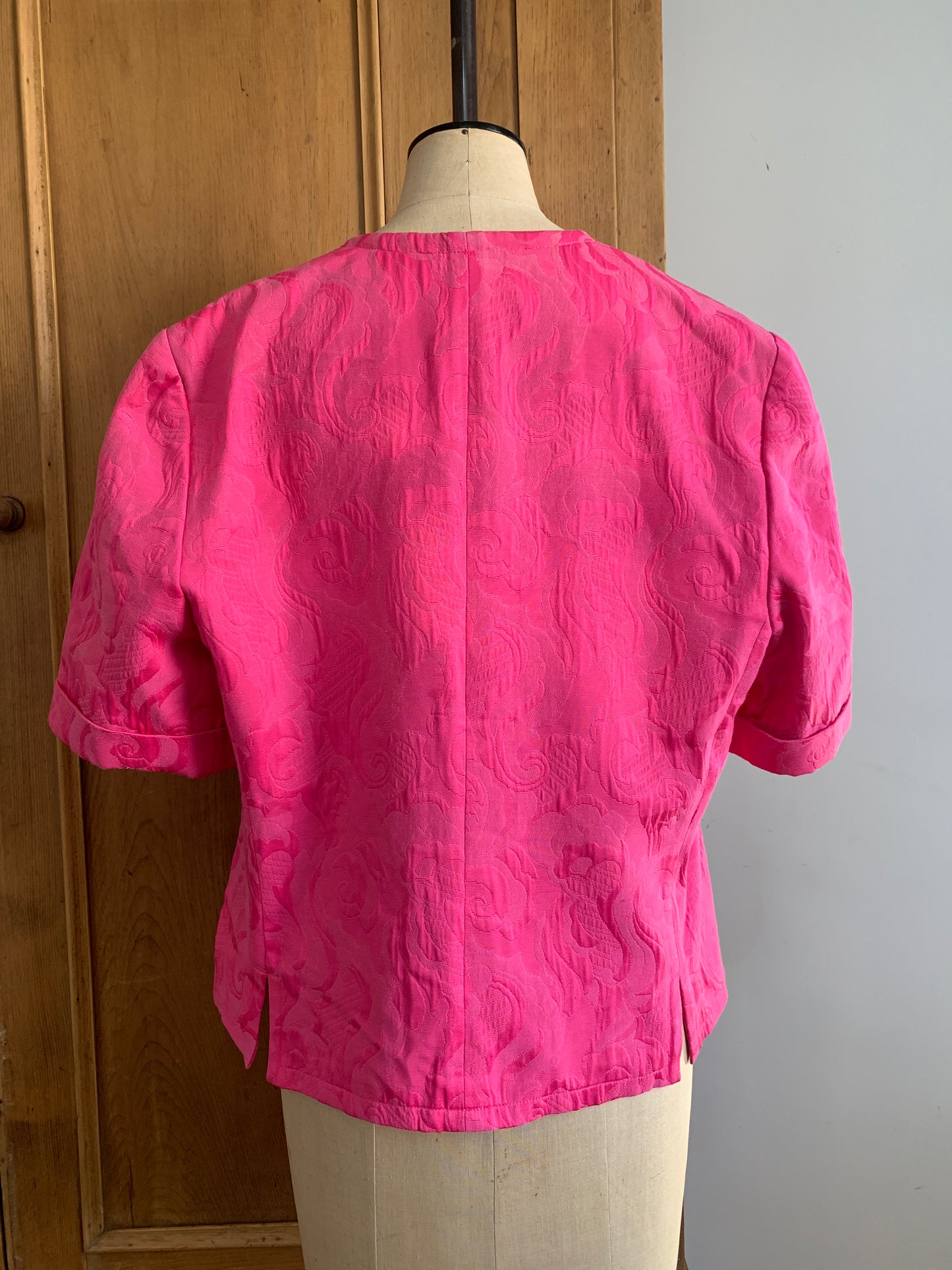 2 The French Finds Collection: Vintage French WEILL Paris Barbie Pink Jacquard Jacket