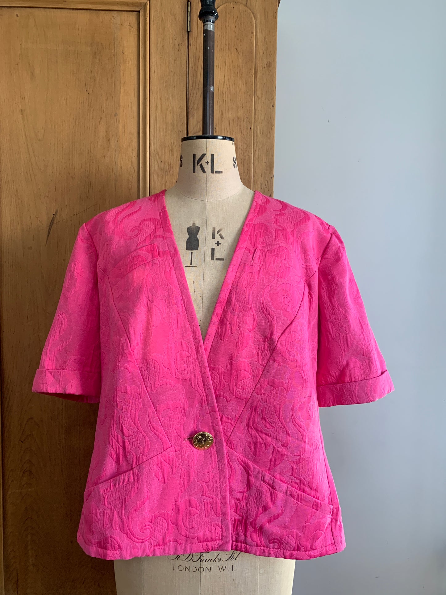 2 The French Finds Collection: Vintage French WEILL Paris Barbie Pink Jacquard Jacket