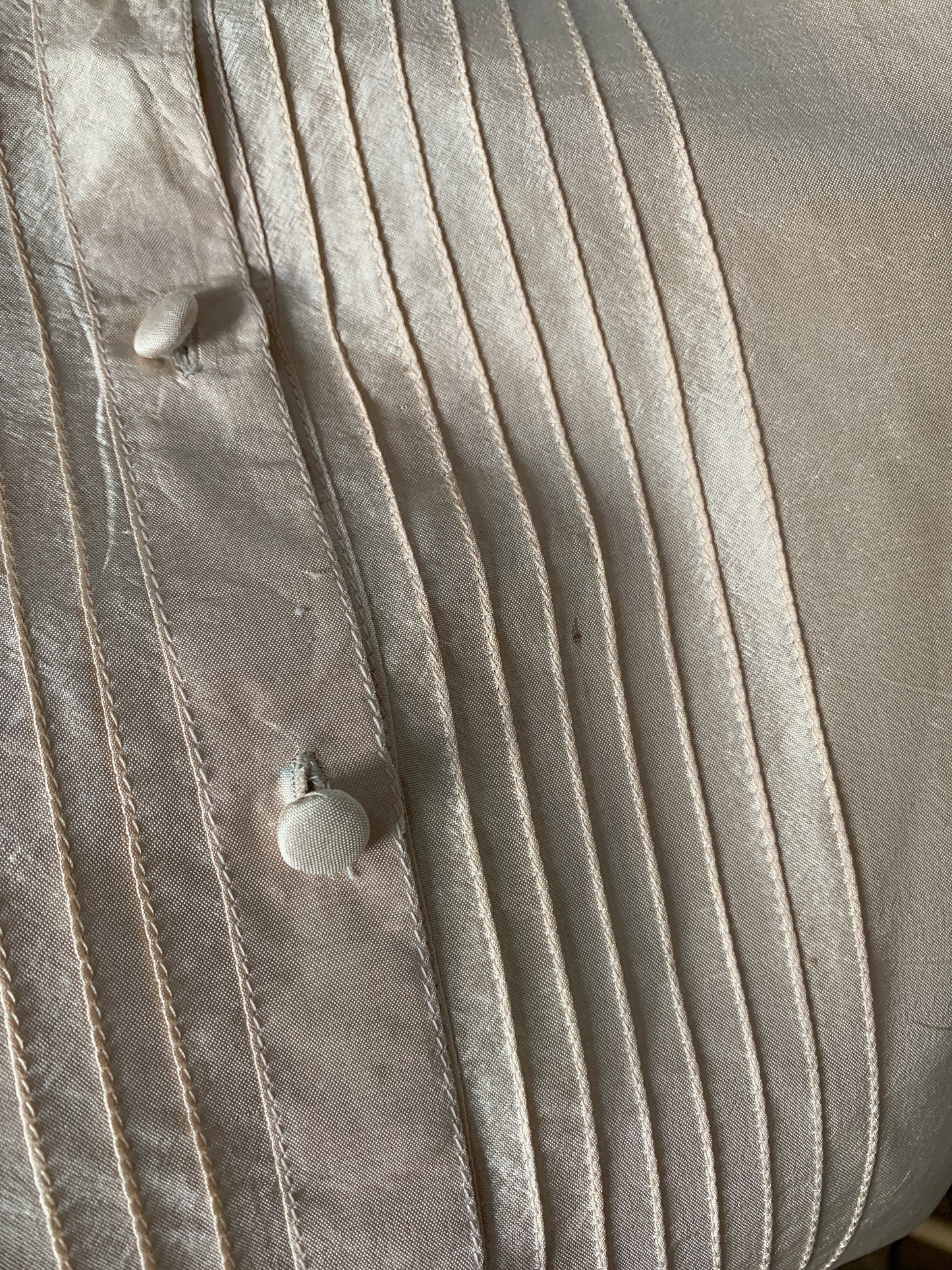 2 The French Finds Collection: Pearly Pink Silk Puff Sleeve Blouse