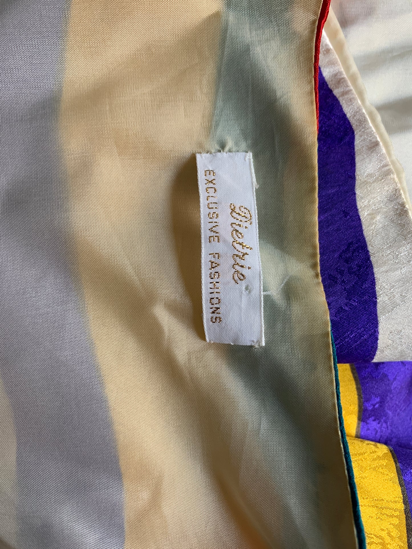 Multicoloured 1980’s ‘Dietre’ silk stripe two piece