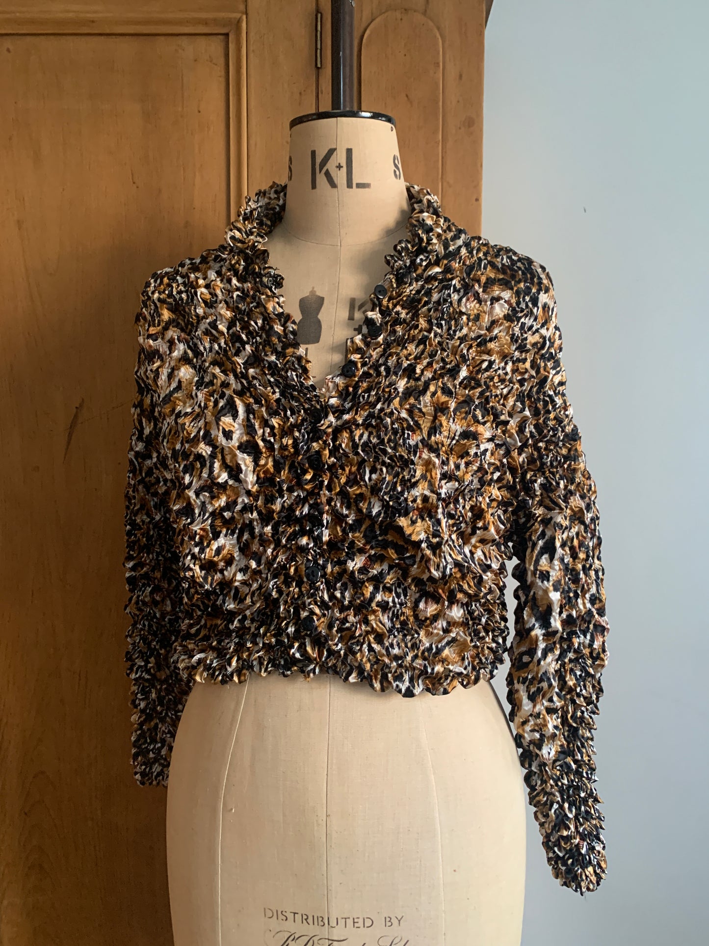 2 The French Finds Collection: 90’s Leopard Print Crinkle Popcorn Top