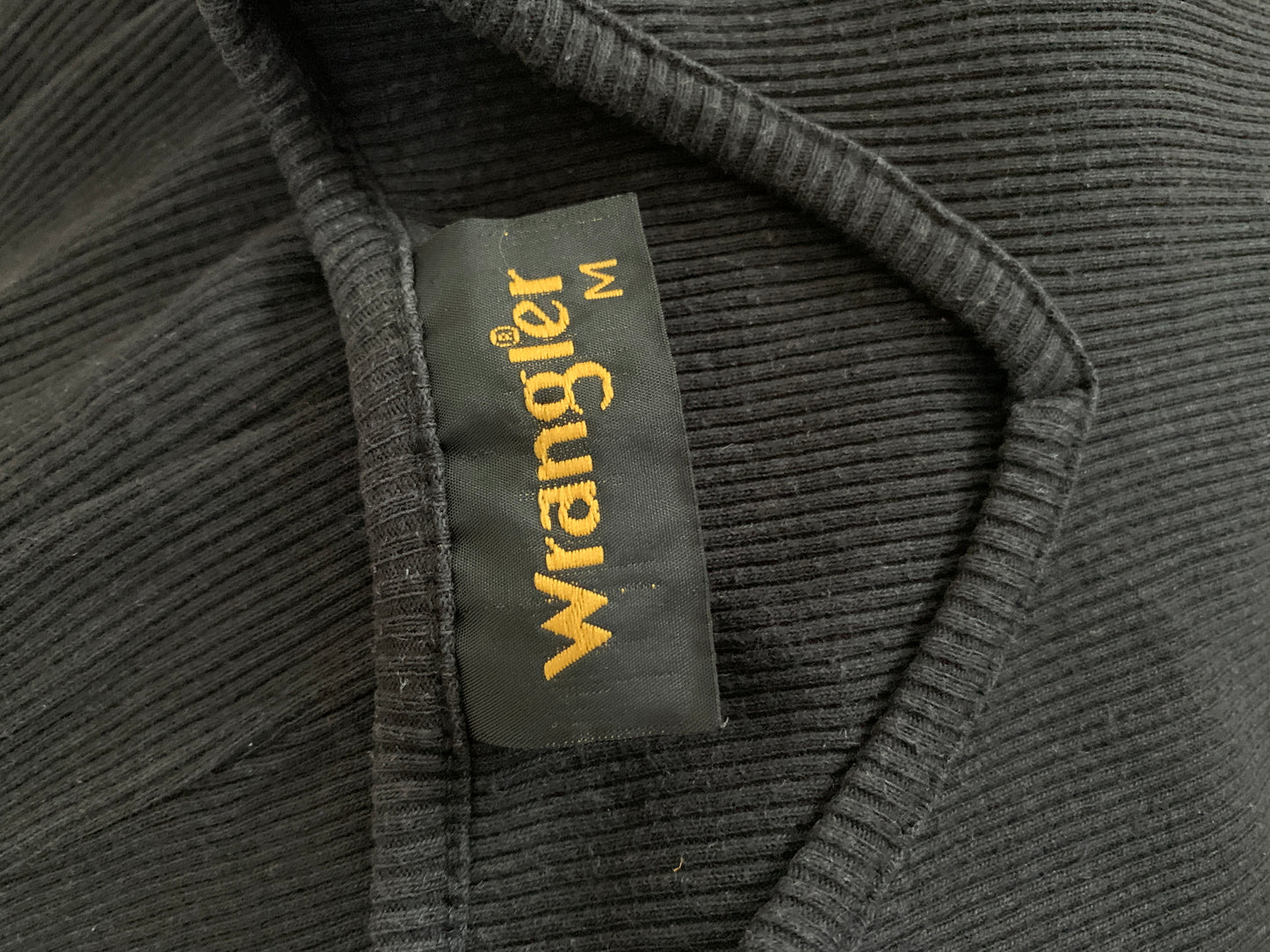3 The Western Basics Collection: 90’s Wrangler Black Ribbed T-Shirt