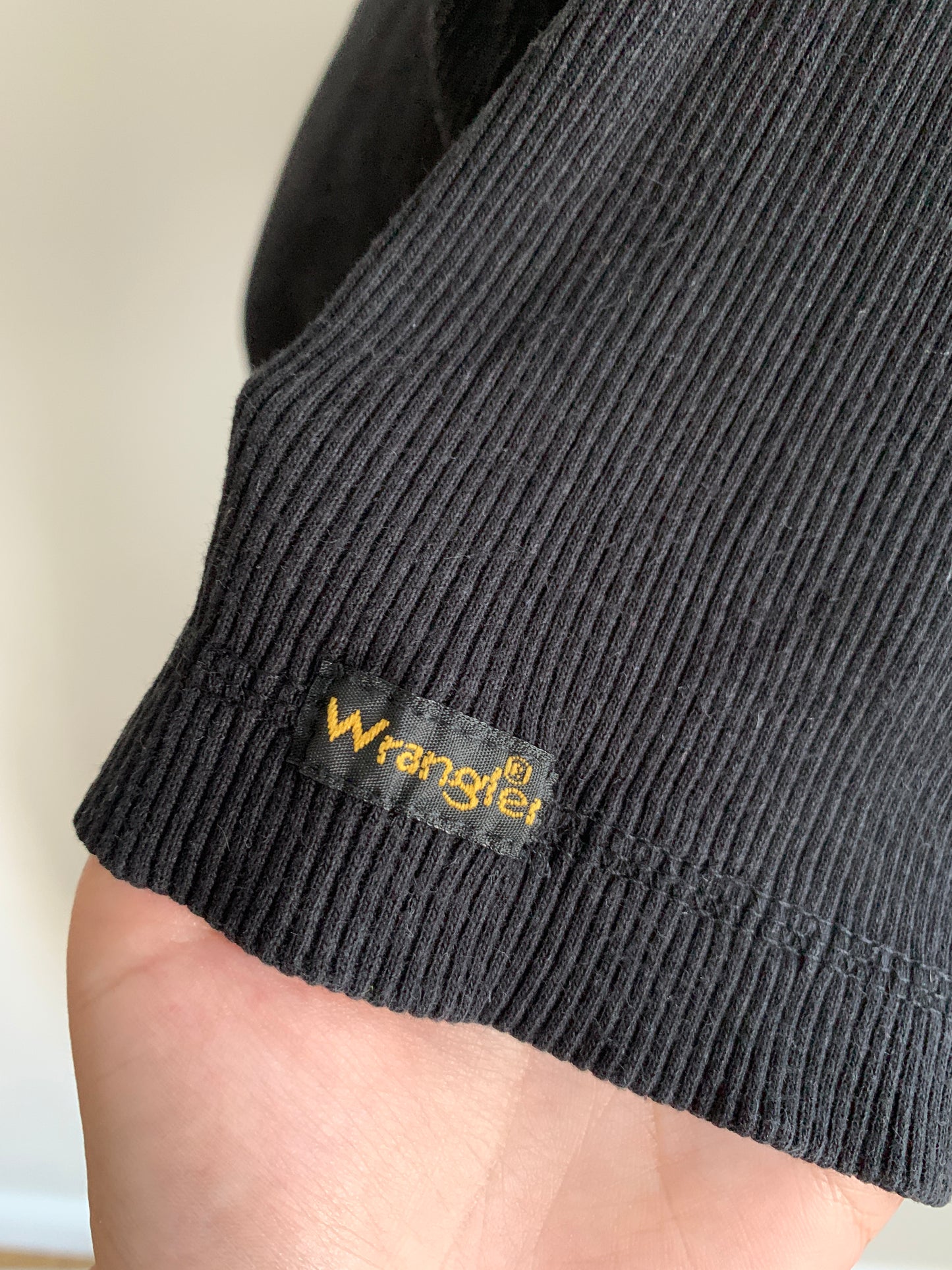 3 The Western Basics Collection: 90’s Wrangler Black Ribbed T-Shirt