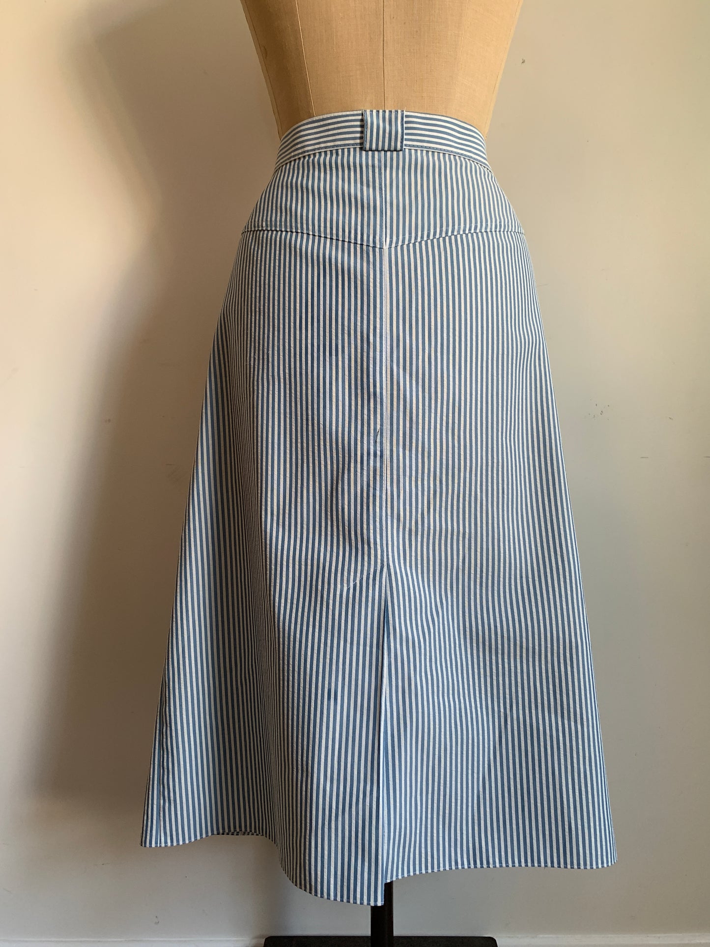 3 The Western Basics Collection: 1980’s St Michael’s Western Style Nautical Stripe Seersucker Pencil Skirt