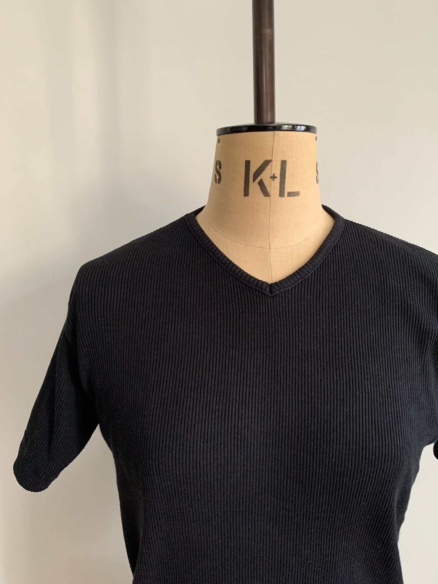 3 The Western Basics Collection: 90’s Wrangler Black Ribbed T-Shirt