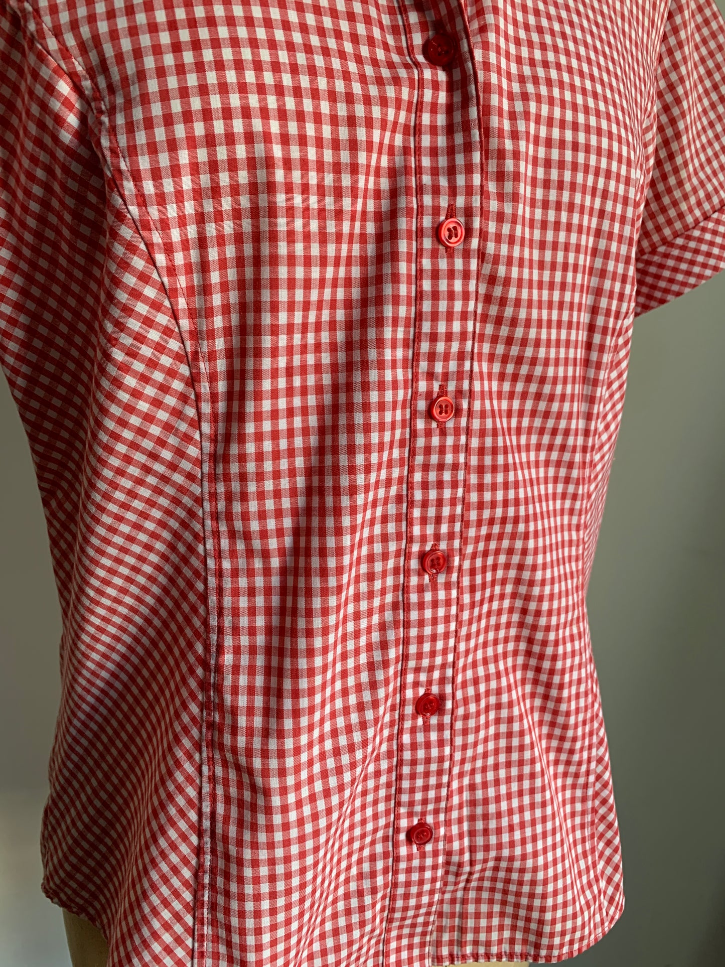 3 The Western Basics Collection: 50’s Style Red Gingham Fitted Shirt