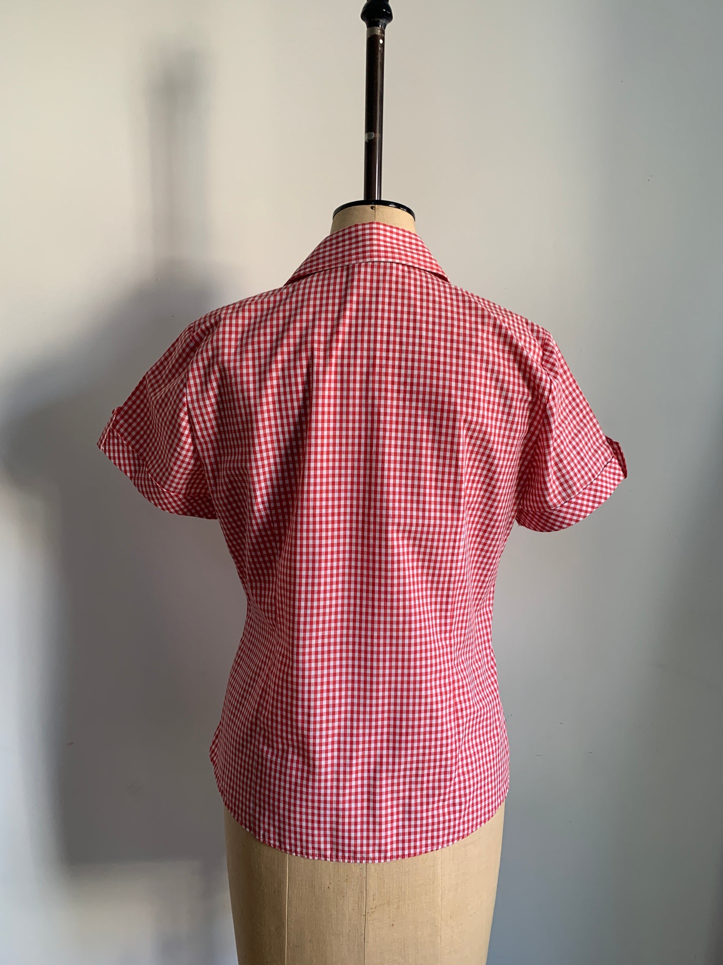 3 The Western Basics Collection: 50’s Style Red Gingham Fitted Shirt