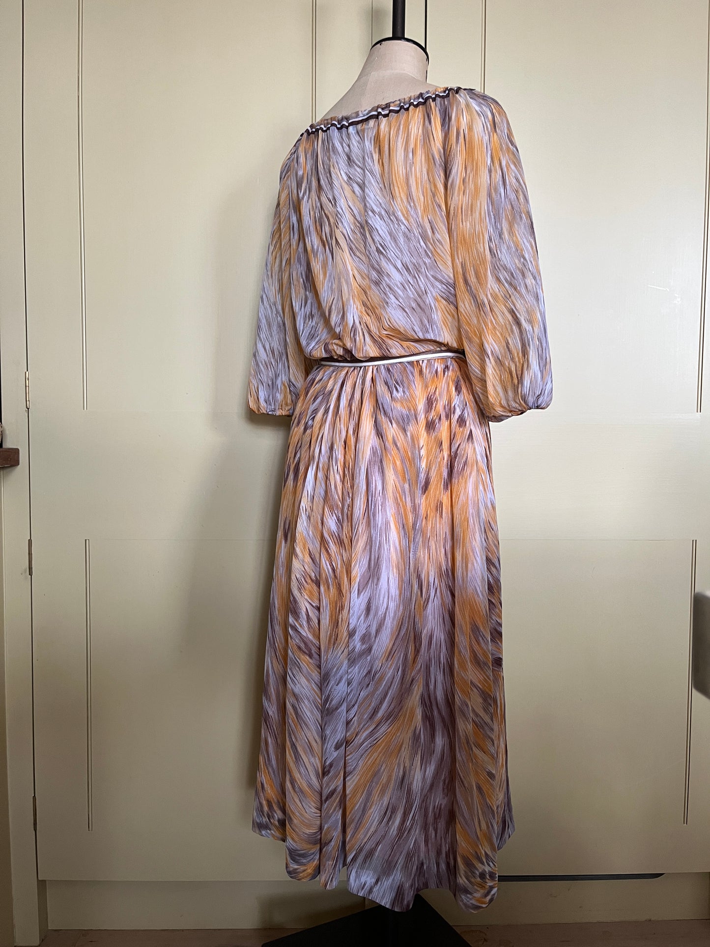 1 Spring Has Sprung Collection: 1970’s Sheer Feather Print Dress