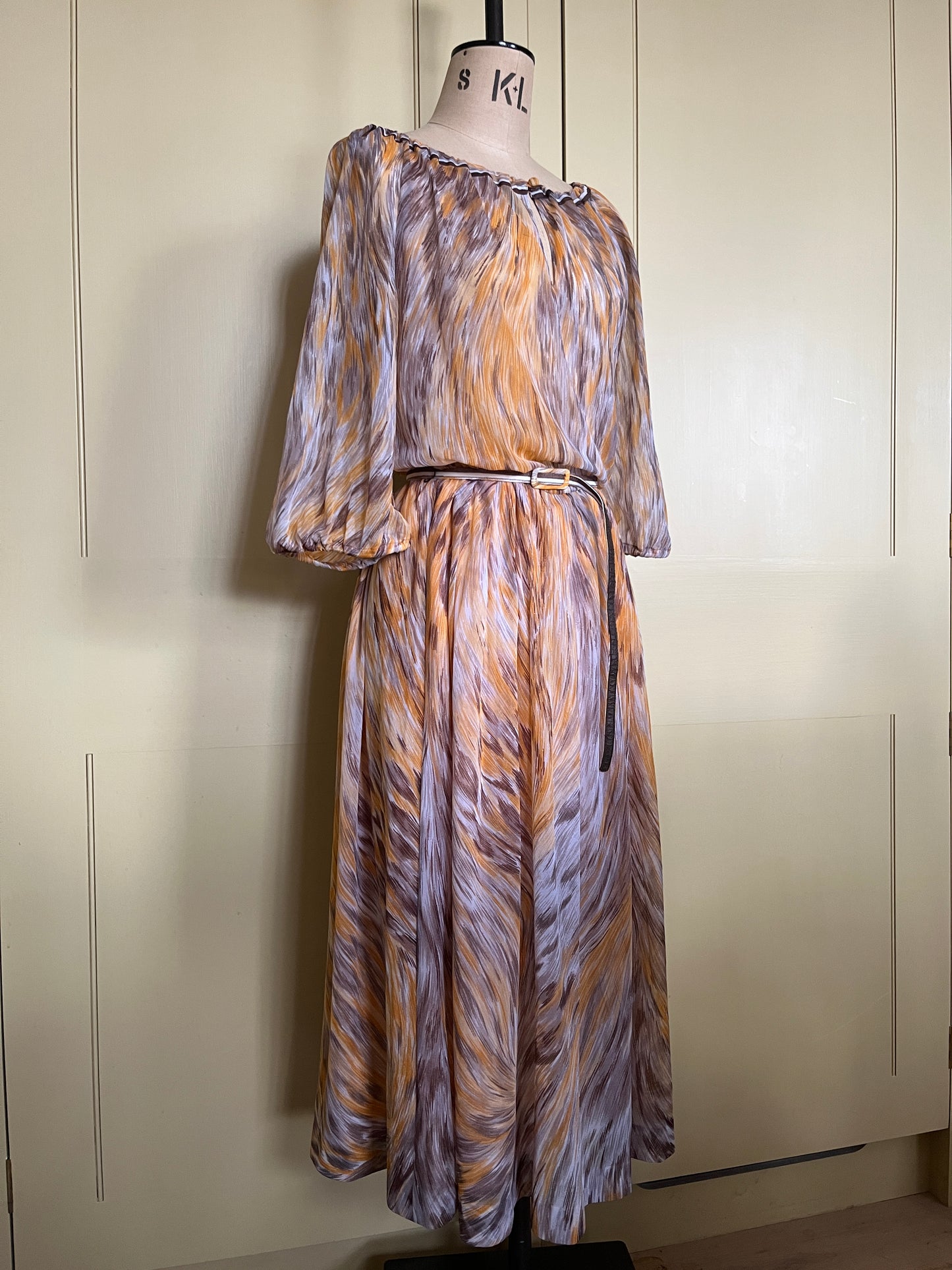 1 Spring Has Sprung Collection: 1970’s Sheer Feather Print Dress