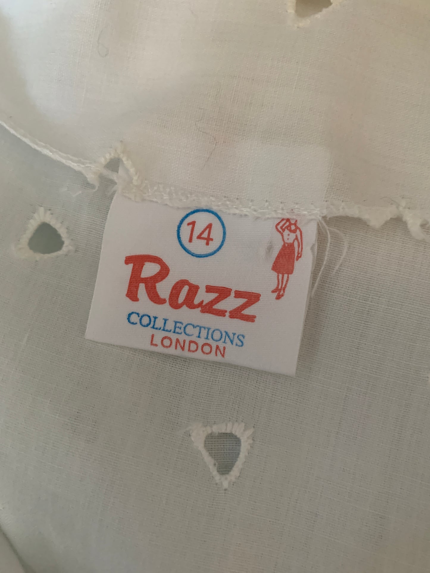 Broderie Anglaise white ‘Razz’ blouse