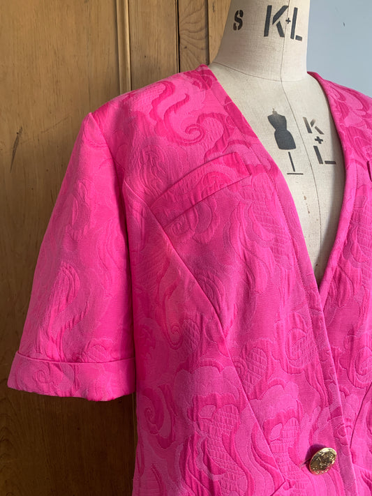 2 The French Finds Collection: Vintage French WEILL Paris Barbie Pink Jacquard Jacket