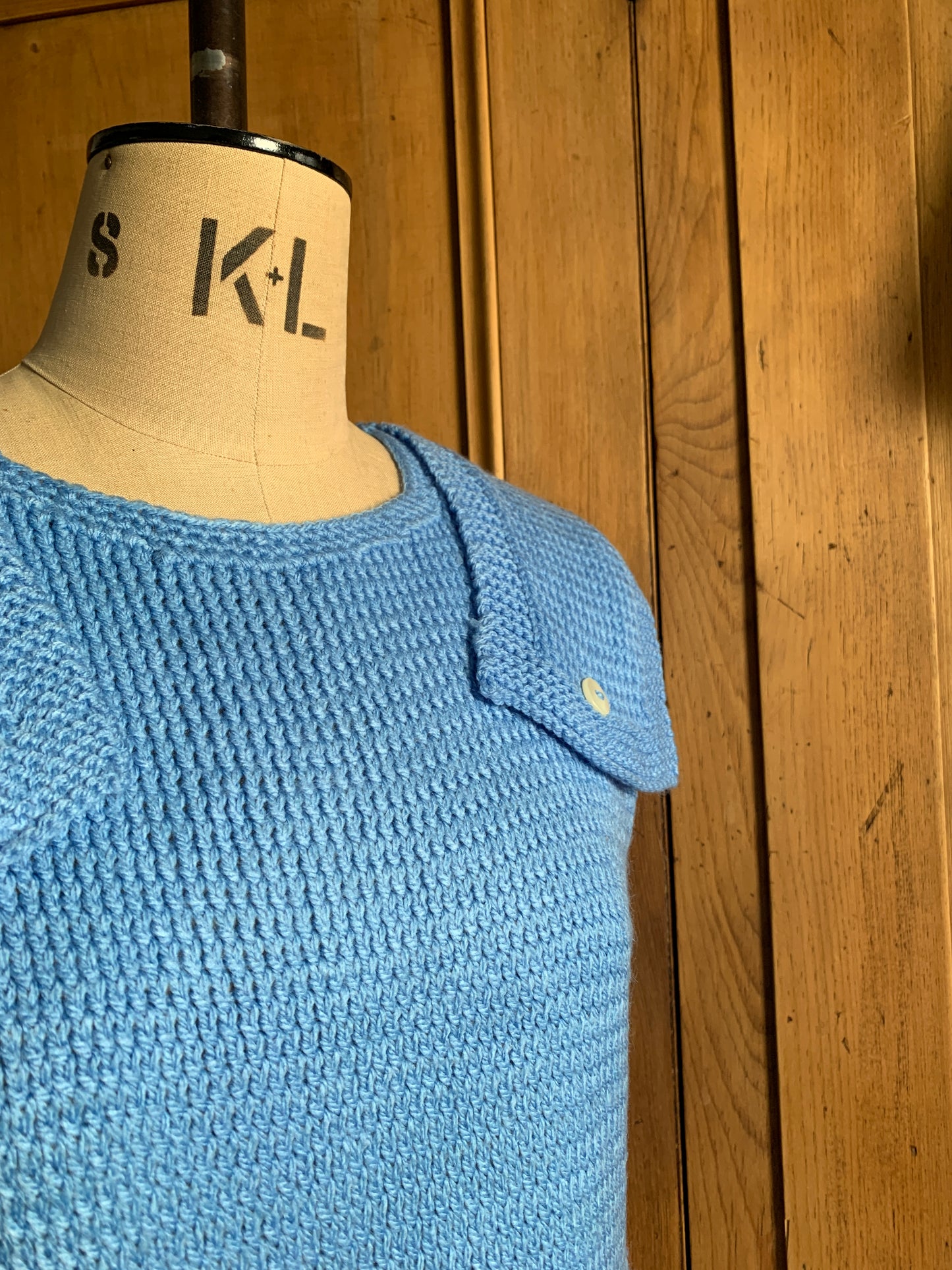 2 The French Finds Collection: Vintage Sailor Style Blue Sweater Vest