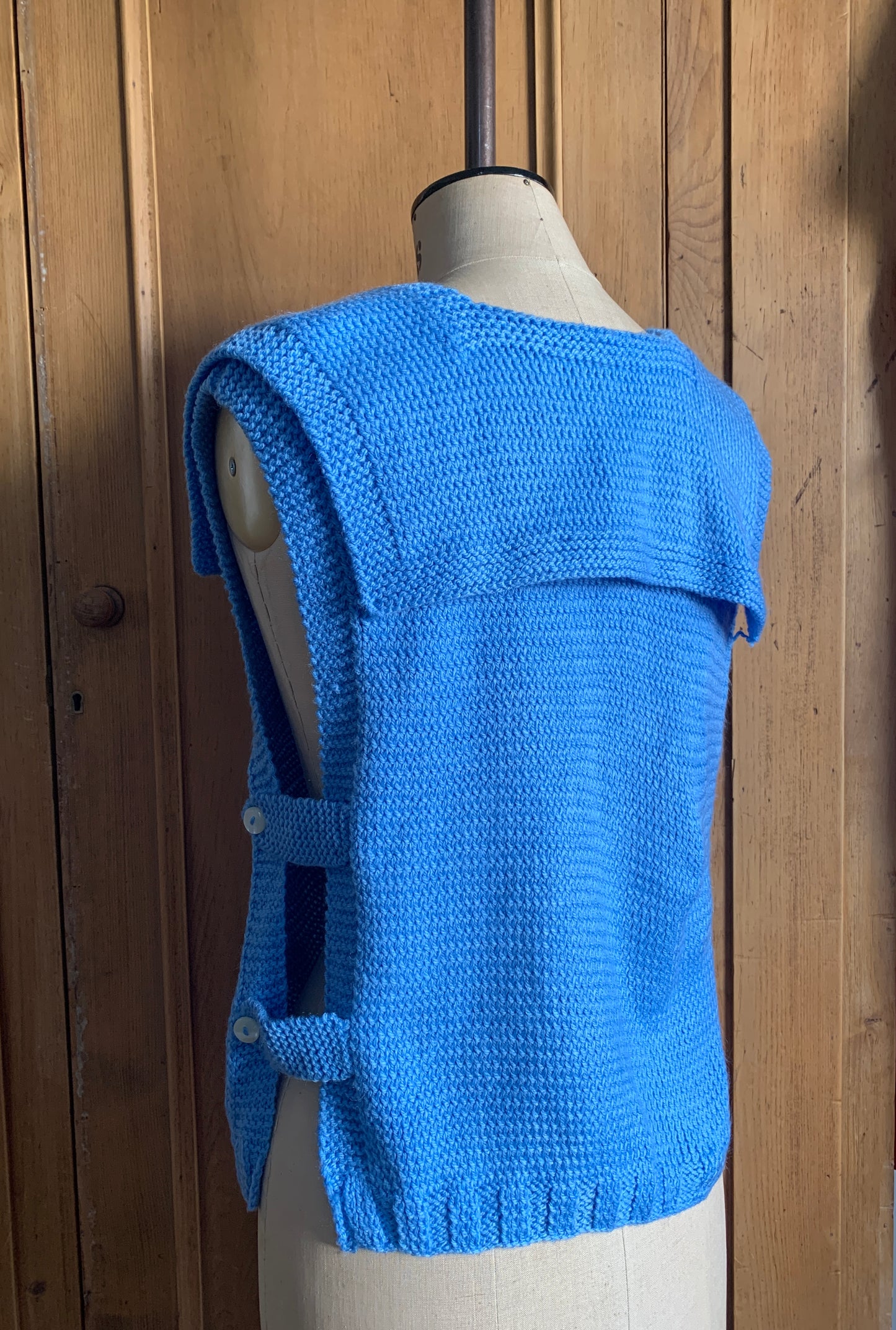 2 The French Finds Collection: Vintage Sailor Style Blue Sweater Vest