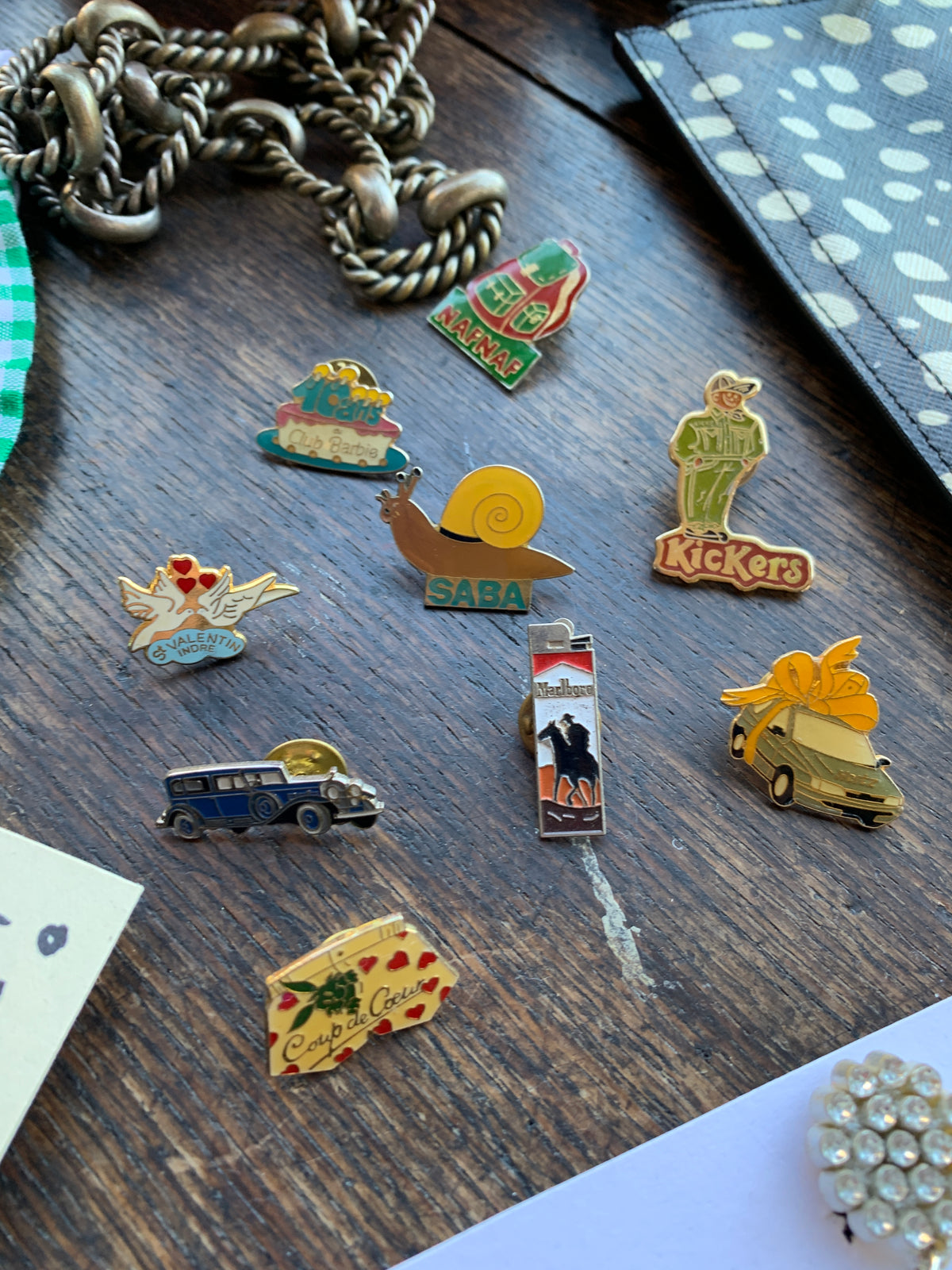 Merch Pin Shapes Vintage Novelty Merchandise Pin Badges – Jetsam Vintage