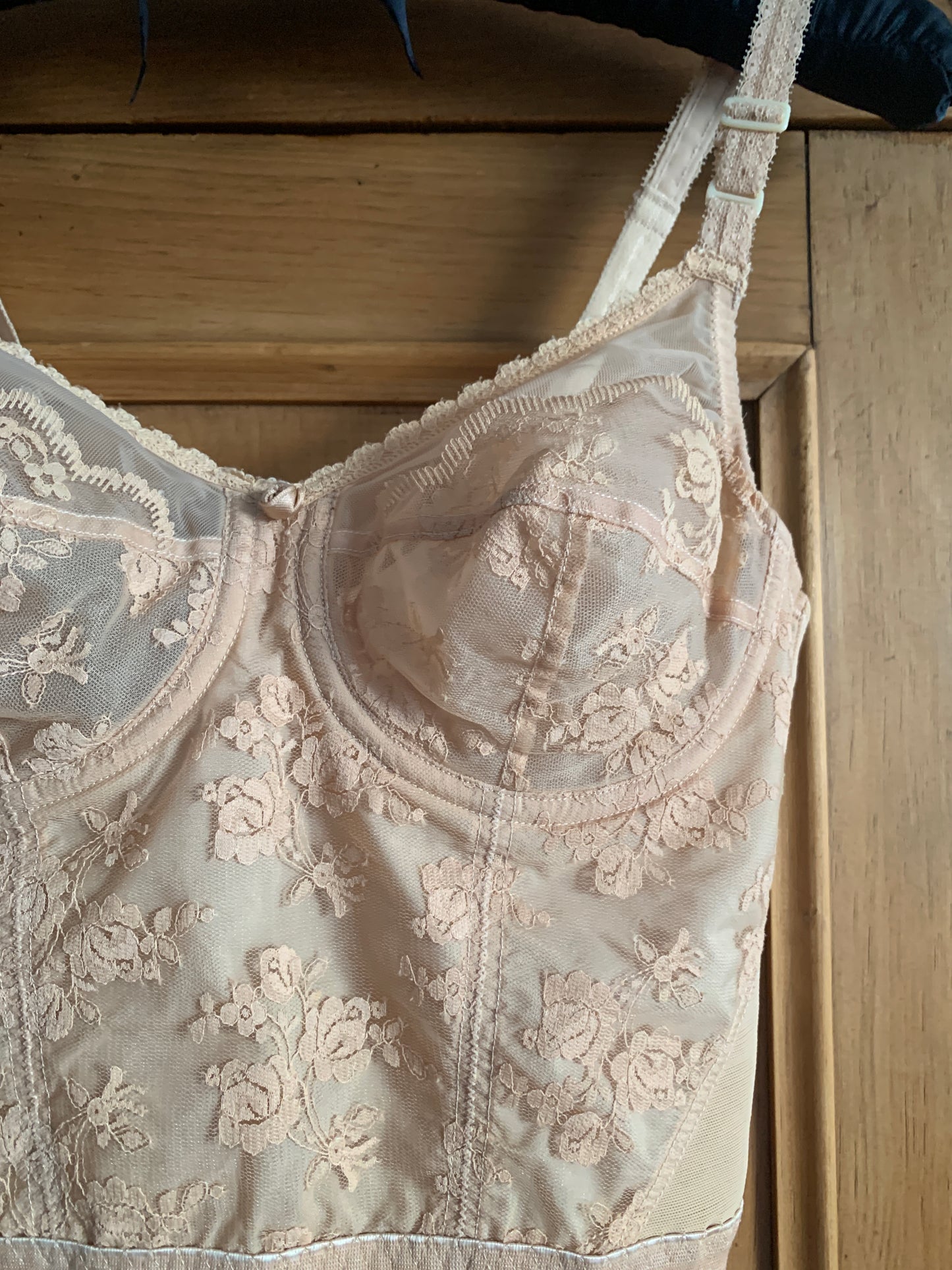 2 The French Finds Collection: Dusty Antique Pink Lace Bralette