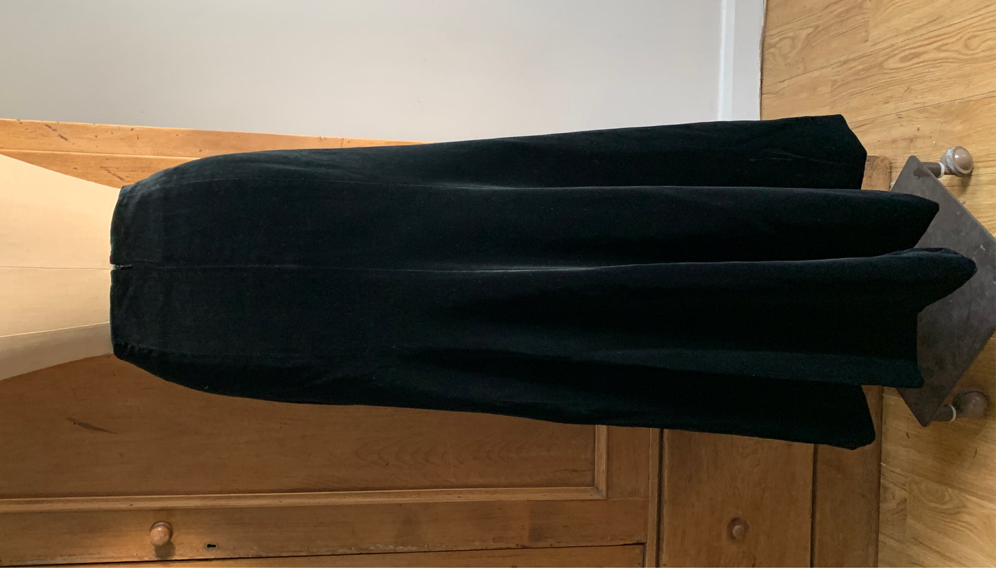 1 Party Time Pals Collection: 90’s ‘Monsoon’ Black Velvet Maxi Skirt