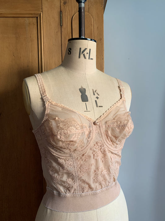 2 The French Finds Collection: Dusty Antique Pink Lace Bralette