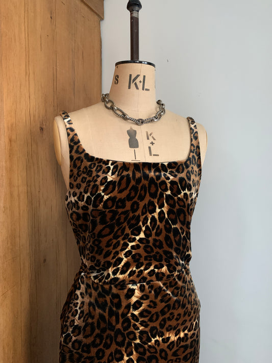 2 The French Finds Collection: ‘5 7 9’ Naughty 90’s Leopard Print Wiggle Two Piece