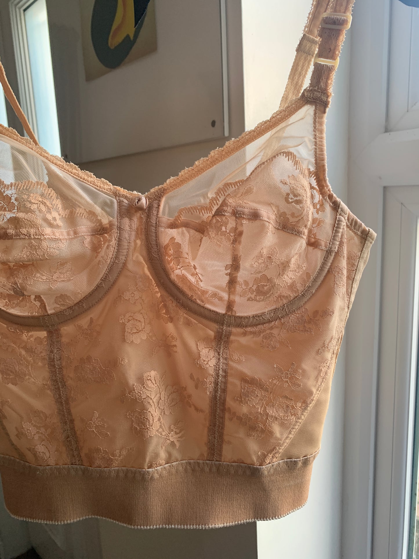 2 The French Finds Collection: Dusty Antique Pink Lace Bralette